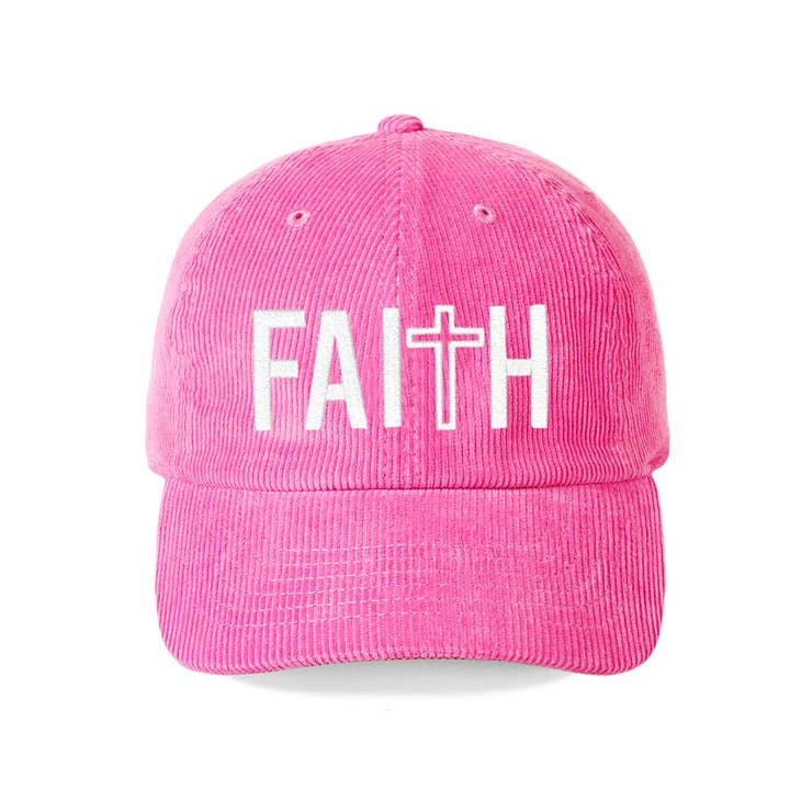 Viv&Lou - Wholesale Baseball Cap - Women's - Faith Cross Corduroy Cap2