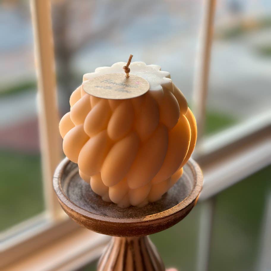 Dolce Cuore Candles – Velas de decoração por atacado – Vela Tricotada, Vela Torcida, Centro de Mesa, Feito à Mão8