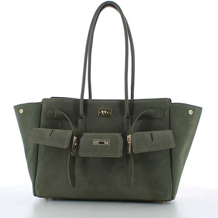 MBP077SG3_OLIVE voor wholesale door Marina Galanti