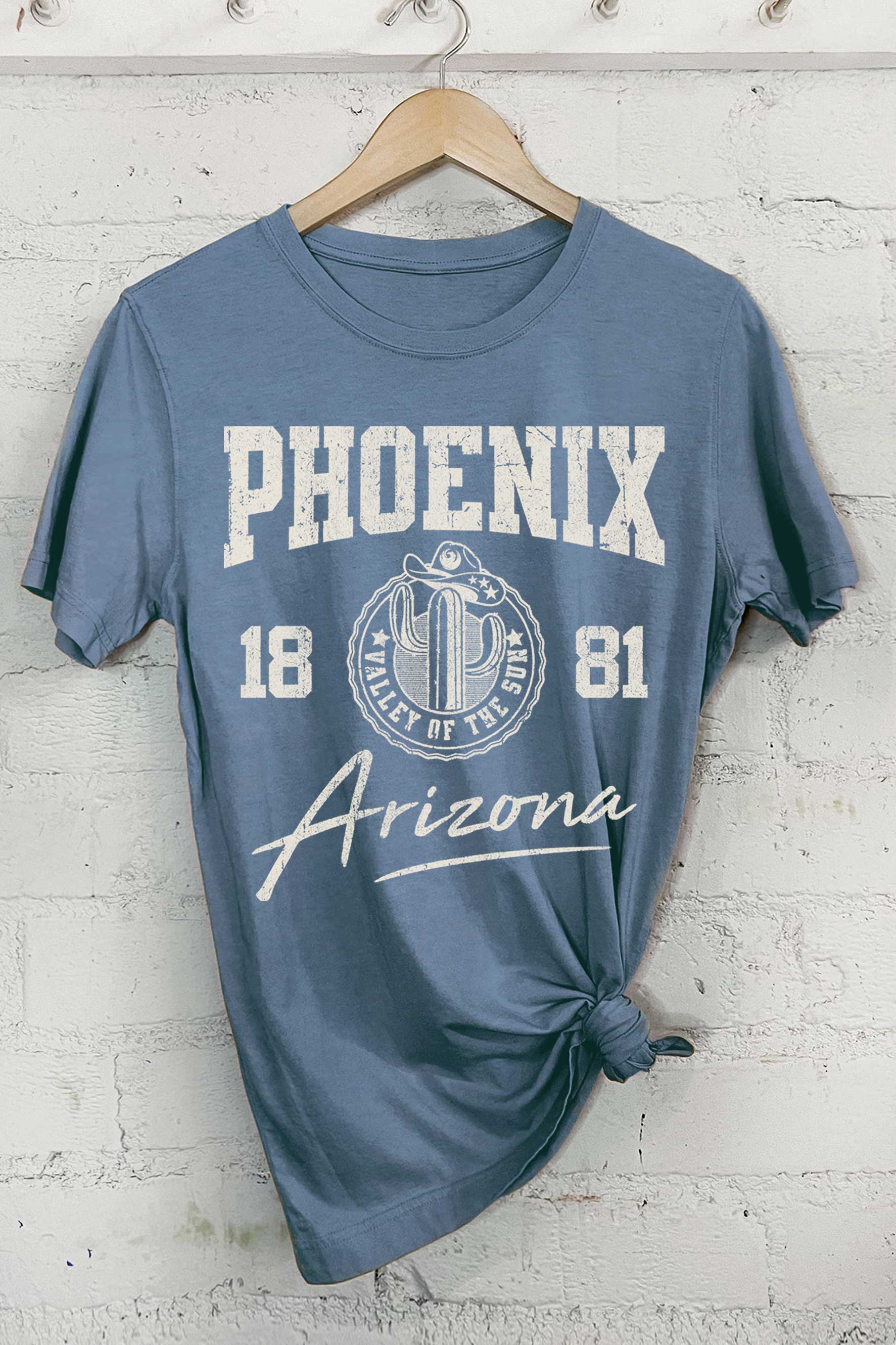 Rustee Clothing - Wholesale Screen Printed T-Shirt - Women's - PHOENIX ARIZONA VALLEY OF THE SUN 1881 GRAPHIC TSHIRTS4