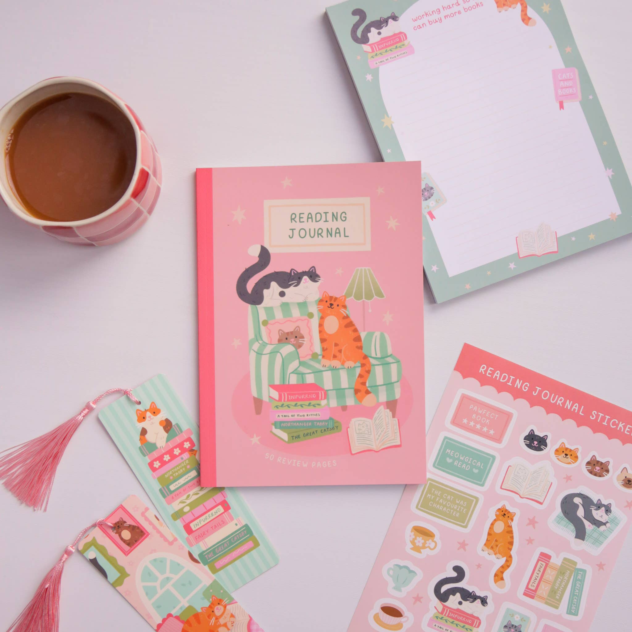 Hopscotch Paper Co. - Wholesale Notepad - Cat Books Notepad – Literature Stationery Gifts6