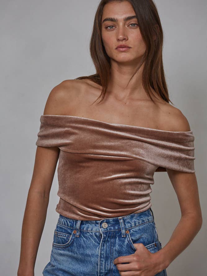 L7538 | Vävda Polyester Spandex Sammet Vikbar Bodysuit för wholesale av By Together