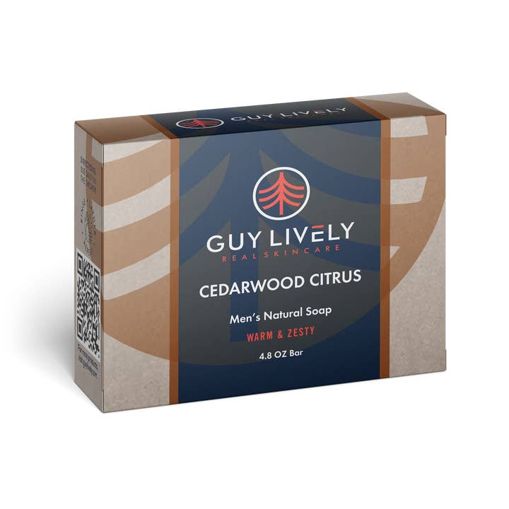 Men's Natural Bar Soap - Cedarwood Citrus, 4.8oz, 1pk for wholesale by Guy Lively