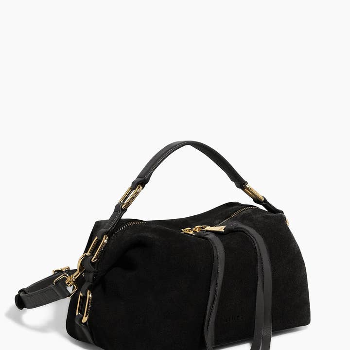 Black Suede Dumpling Convertible Handheld for wholesale on Faire3