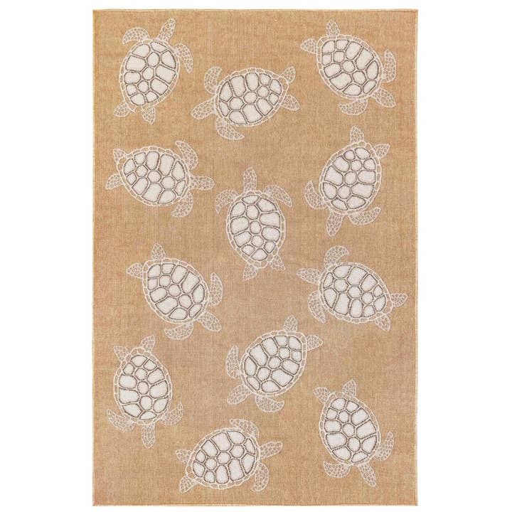 Carmel Seaturtles Indoor/Outdoor Area Rug Sand for wholesale by Liora Manne