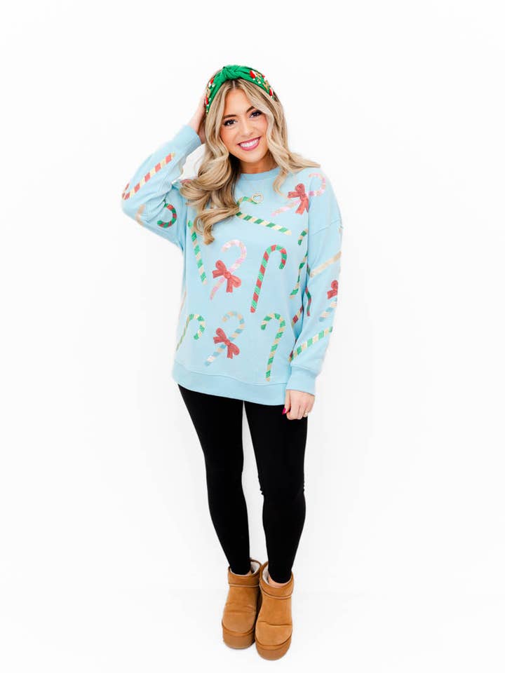 Whiskey Darling - Wholesale Sweatshirt - Women's - Merry Mint Sparkle Sweatshirt5