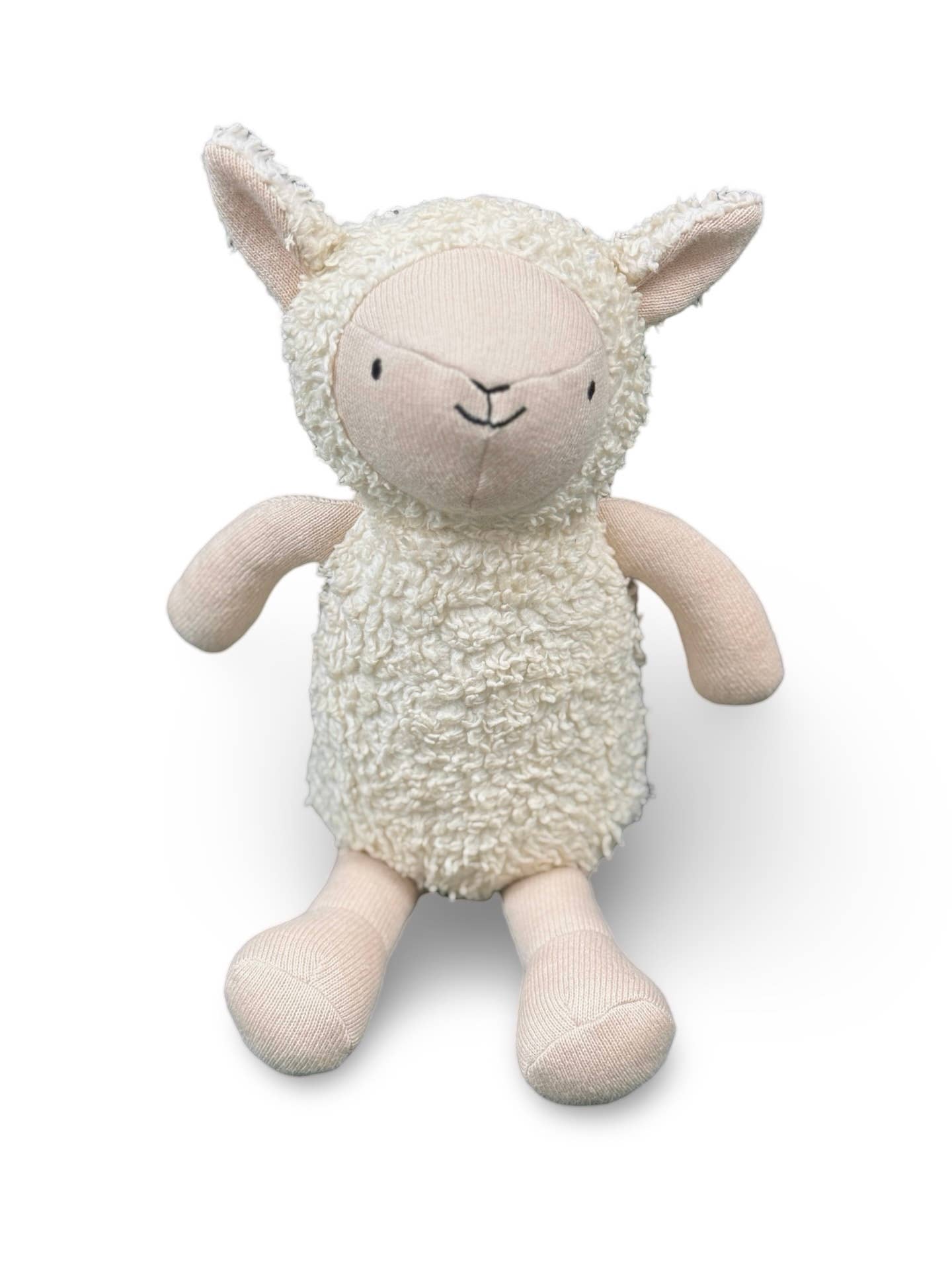 Natural Luna Wooly Lamb Sherpa Knit Stuffed Animal Soft Toy Organic for wholesale on Faire1