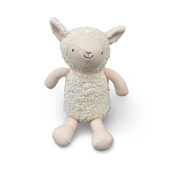 Natural Luna Wooly Lamb Sherpa Knit Stuffed Animal Soft Toy Organic for wholesale on Faire1