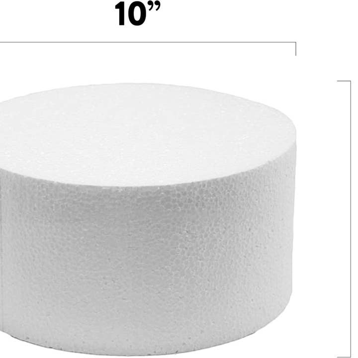 Global Sugar Art - Wholesale Cake stand - 10 Inch Cake Round Cake Dummy – Styrofoam Fake Cake for Decorating, Display & Practice, by Global Sugar Art1