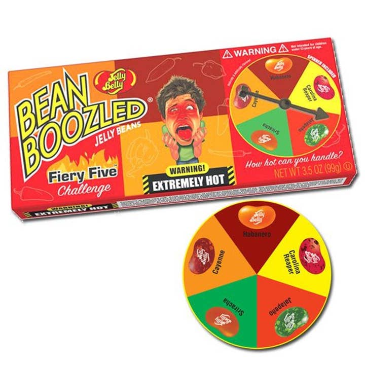 Jelly Belly Fiery Five Spinner Boozled Game 3.5oz - 10ct for wholesale by I Got Your Candy
