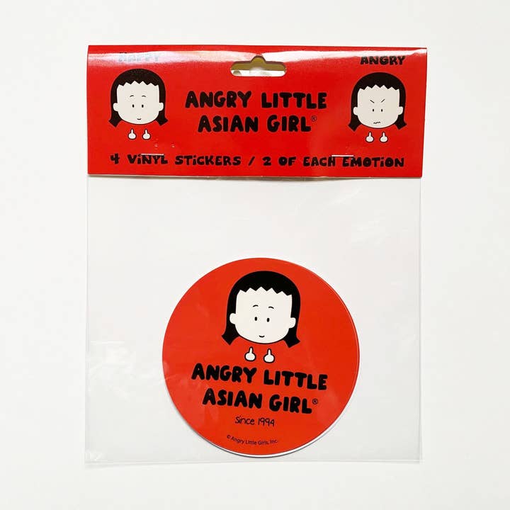 Conjunto de autocolantes de vinil Angry Little Asian Girl por atacado de Angry Little Girls