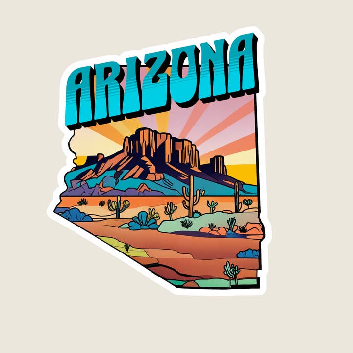 Arizona State Scenery Custom Souvenir Sticker (D1013) for wholesale by Shoreline Summit