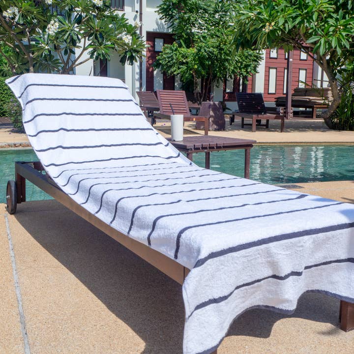 Arkwright Home - Wholesale Beach Towel - 2 Pack of Chaise Lounge Chair Towels, Fitted Pocket40