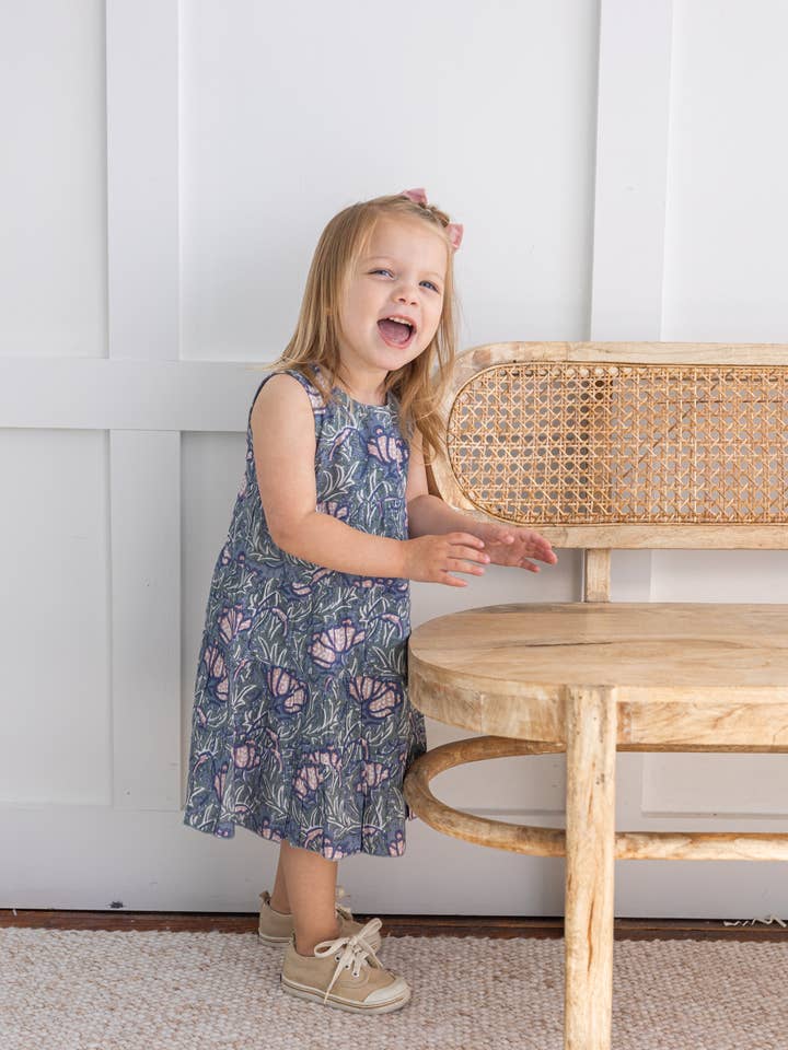 Grijze Gedrukte Gelaagde Shiftjurk voor wholesale door Yo Baby