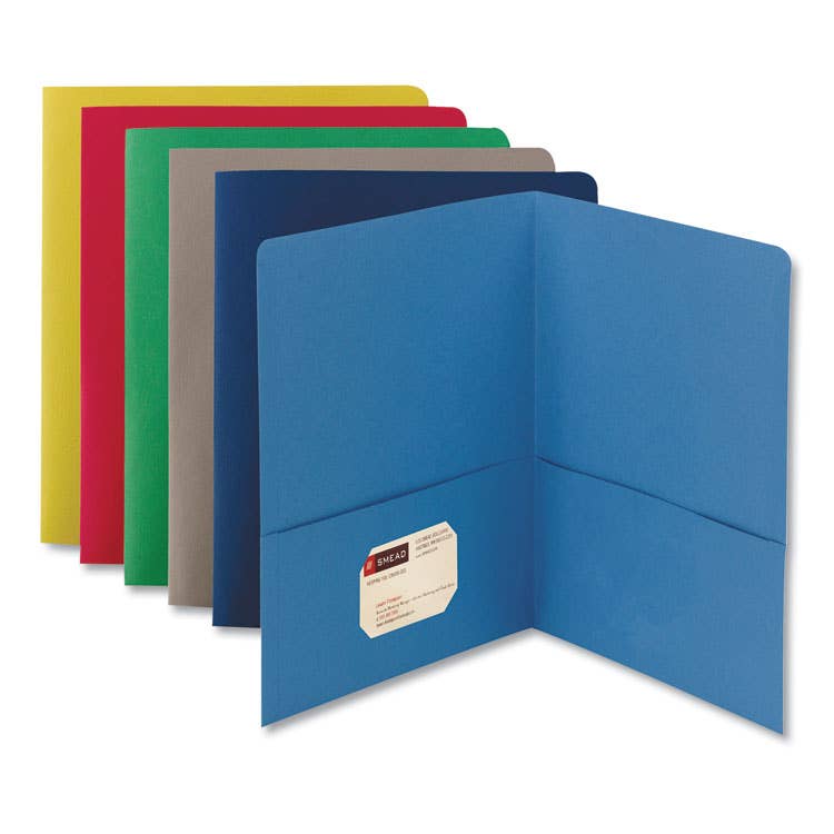 Everyday Supply Co - Wholesale Folders - Smead Textured Paper Two-Pocket Folder, 25/Box0