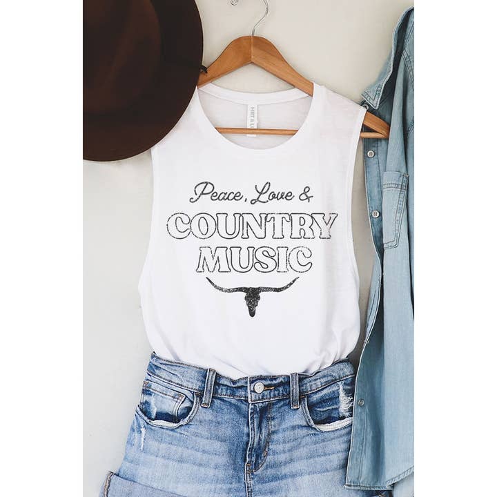 HRTandLUV - Wholesale Tank Top - Women's - COUNTRY MUSIC GRAPHIC TANK TOP