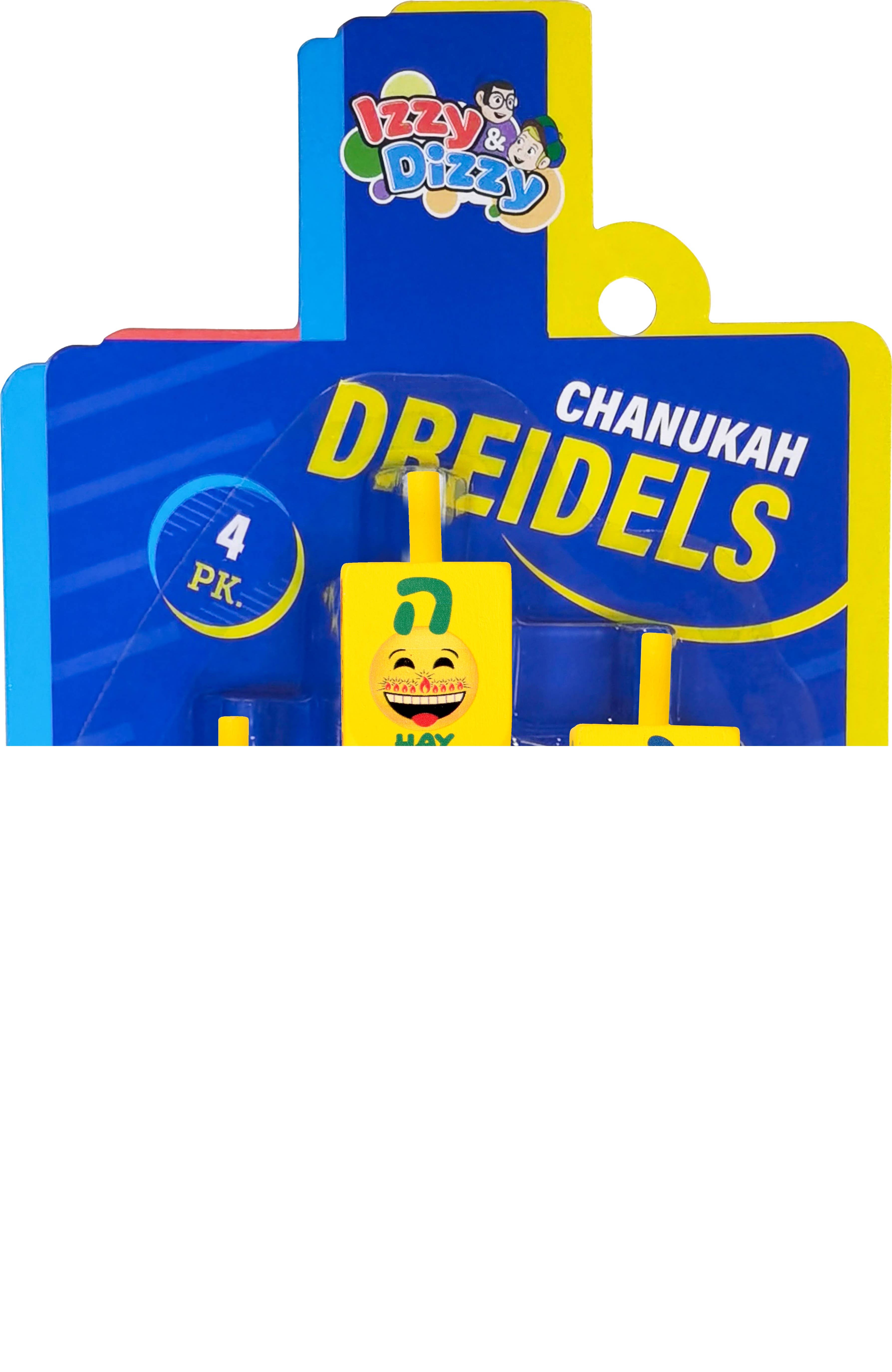 Ner Mitzvah - Wholesale Party Favor - Wood Dreidels - Emoji - Med - 4 Pack0