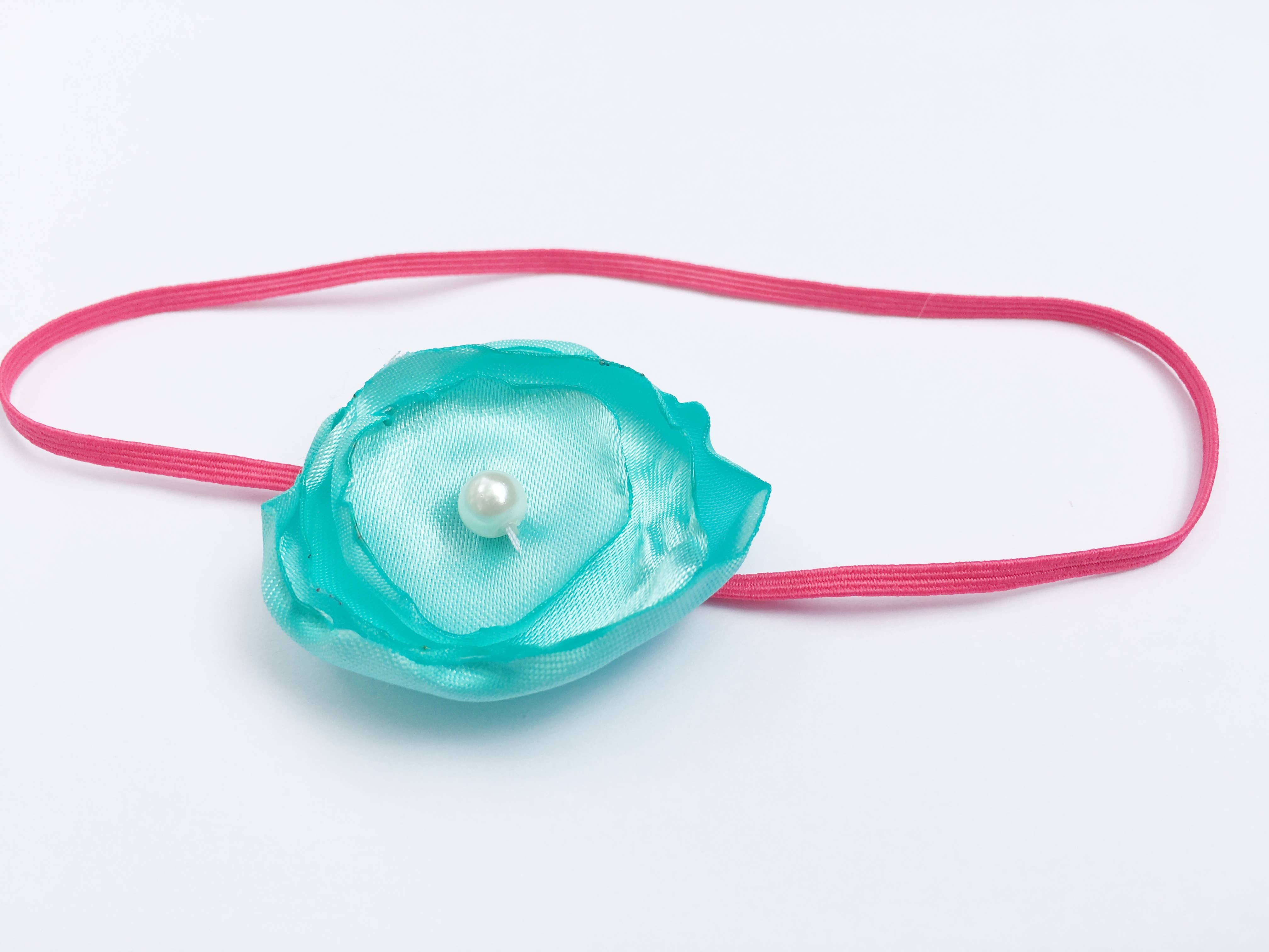 Heidy Berry - Wholesale Fashion Headband - Baby - Tweedia Aqua Pink Baby Headband1