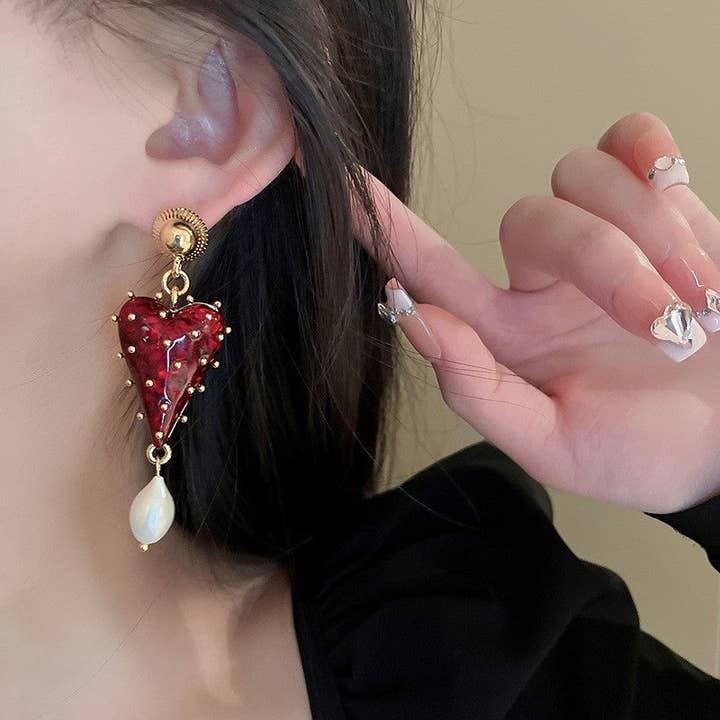 Vergulde zilveren pareloorbellen voor wholesale door Mirazshoes WholeSale