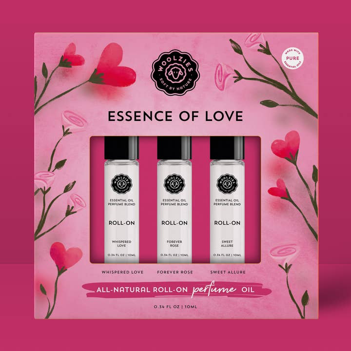 Essence of Love Natural Perfume Roll-On Set for wholesale by Woolzies