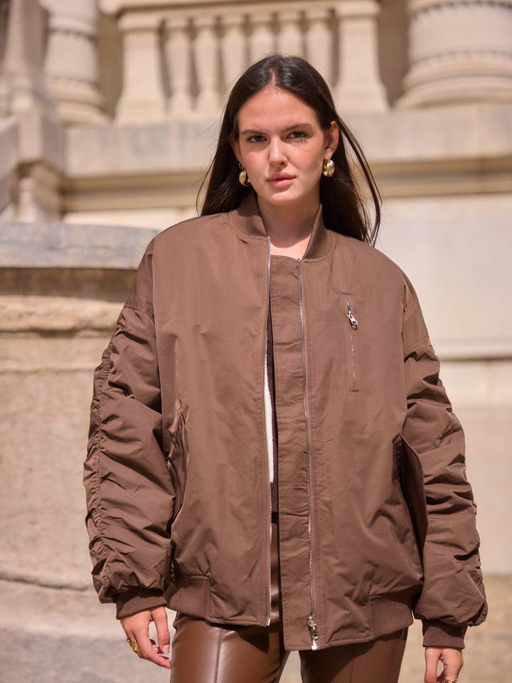 Orice - Wholesale Bomber Jacket - Women's - Long reversible satin bomber jacket - Orice3