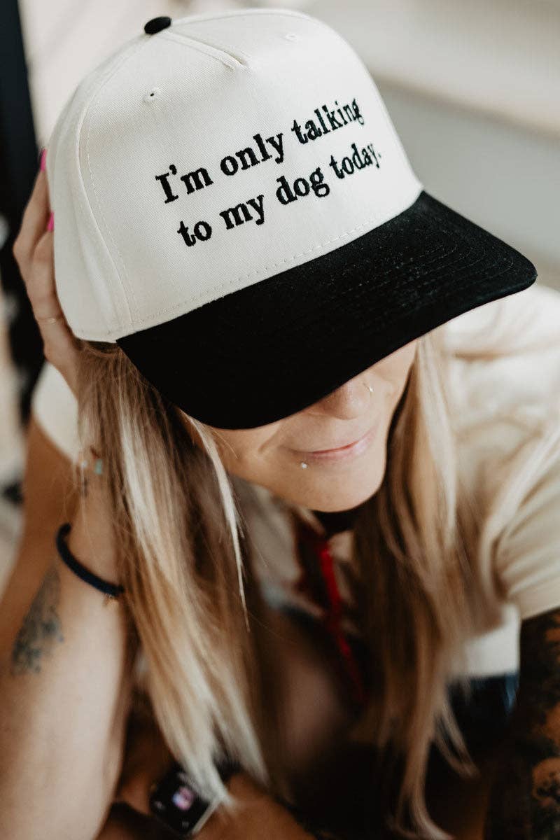 Katydid - Wholesale Trucker Hat - Women's - I'm Only Talking To My Dog Today Funny Vintage Hat5
