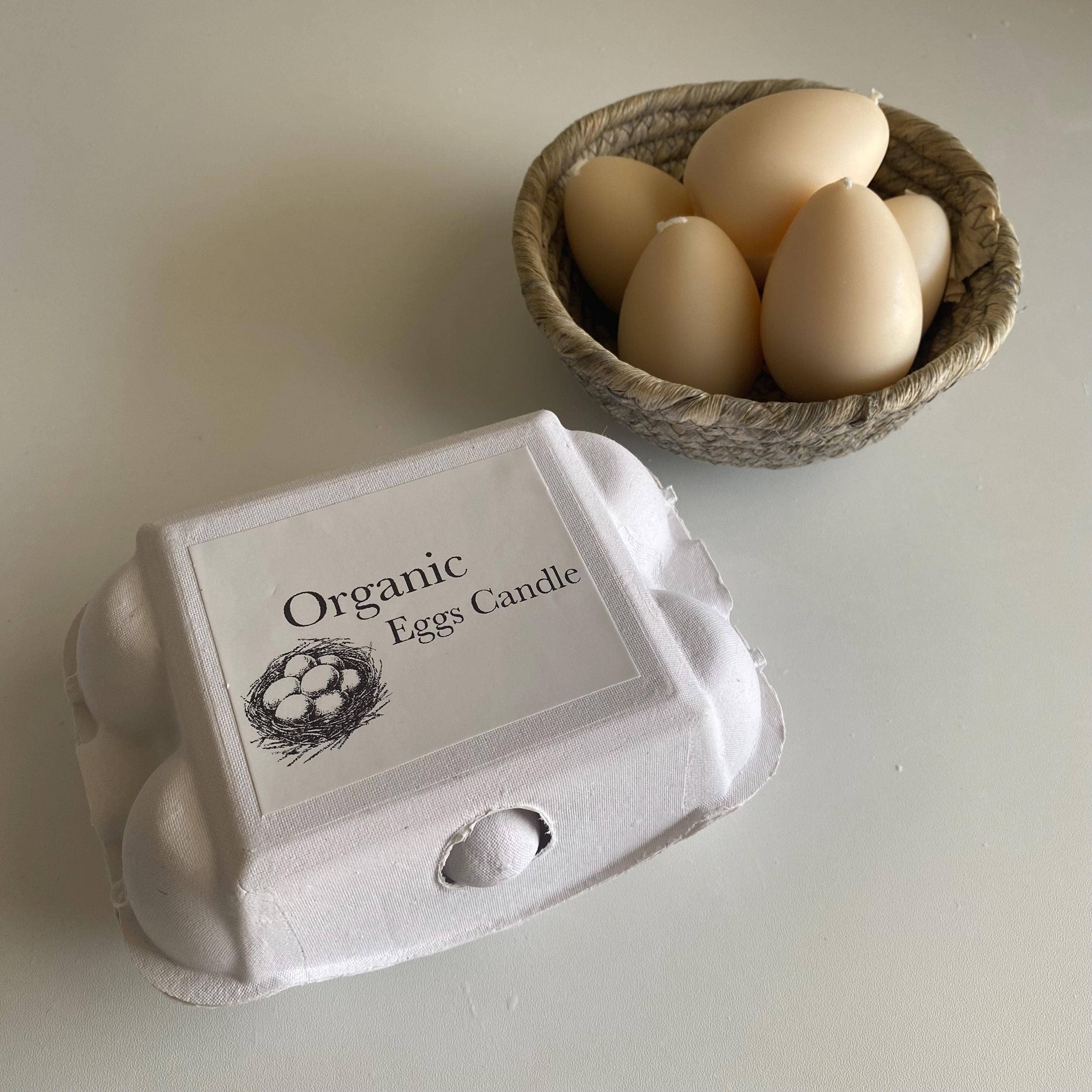 MikuniCandle - Vente Bougies originales - Bougies en cire de soja en forme d'œuf de Pâques dans un carton, Décoration d'intérieur 6 unités2