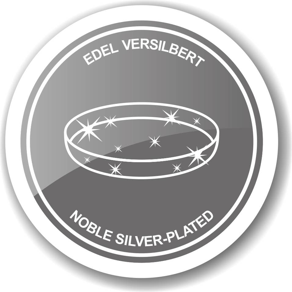 EDZARD - Vendita all'ingrosso Vassoi da portata - Vassoio da portata Cairo con manici in similpelle, rettangolare, argentato nobile, 41 x 24 cm7