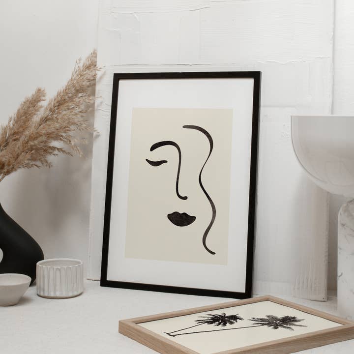 Abstrakt Ansigt Kunst Print for engroshandel hos Palm & Wild