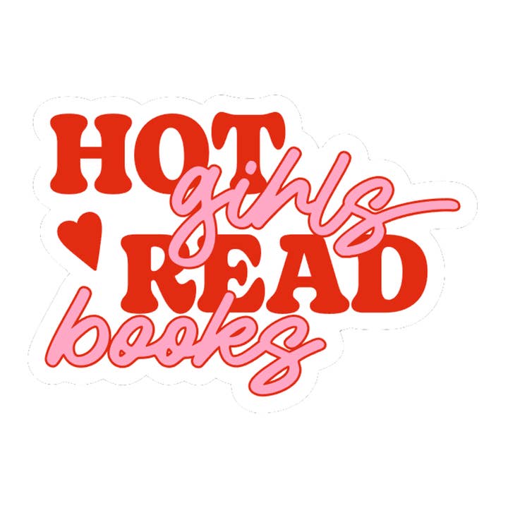 HOT GIRLS LÆSER BØGER, vinyl udskæring for engroshandel hos AubrielBoutique