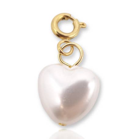 Parelvormige bedeltje in hartvorm voor wholesale door KIKICHIC