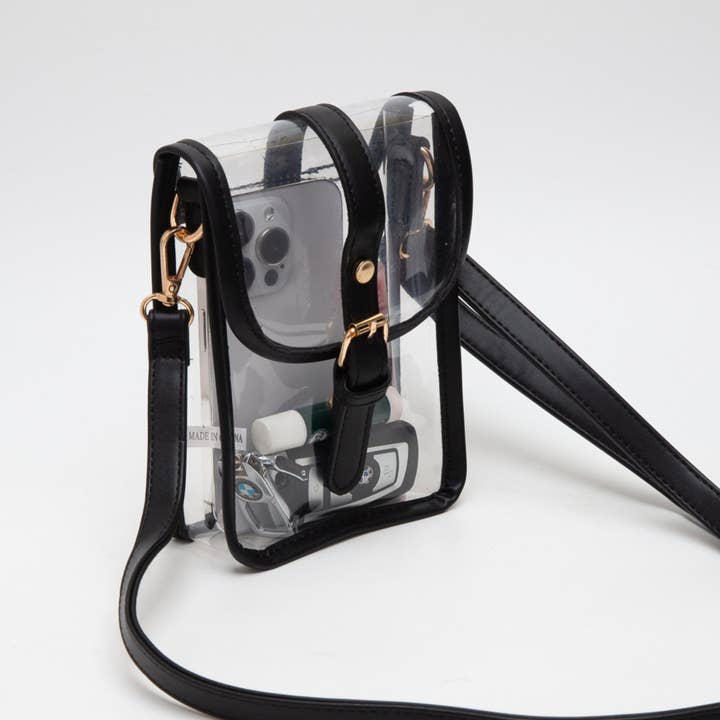 MiMi Wholesale - Wholesale Crossbody Bag - Women's - TG10608 Game Day Clear Buckle Strap Mini Crossbody Bag1