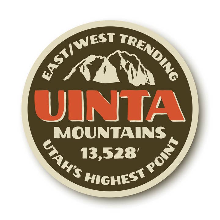 Pegatina Uinta Mountains Utah | El punto más alto de Utah para venta al por mayor de Adventure Responsibly