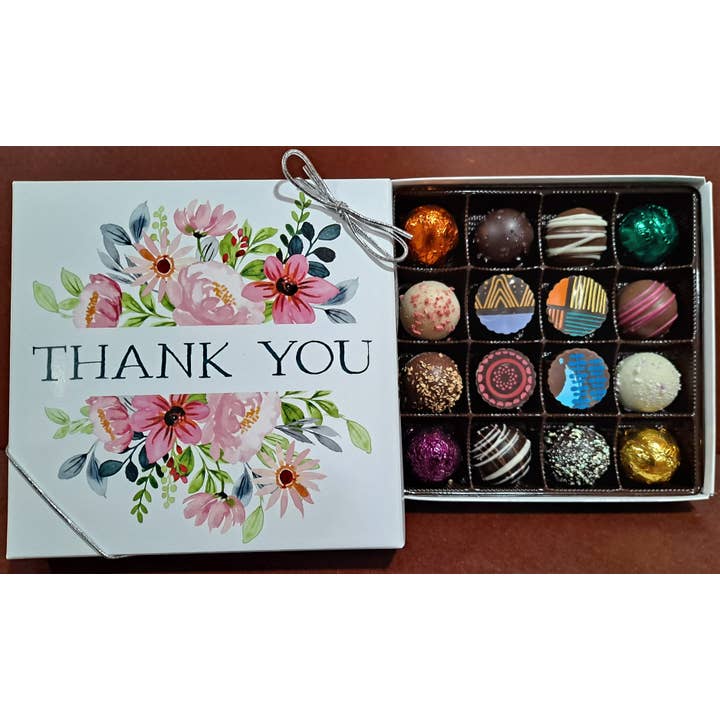Eastern Shore Chocolate Company - Wholesale Chocolate Box - Thank You Floral Bouquet Chocolate Truffles Gift Box