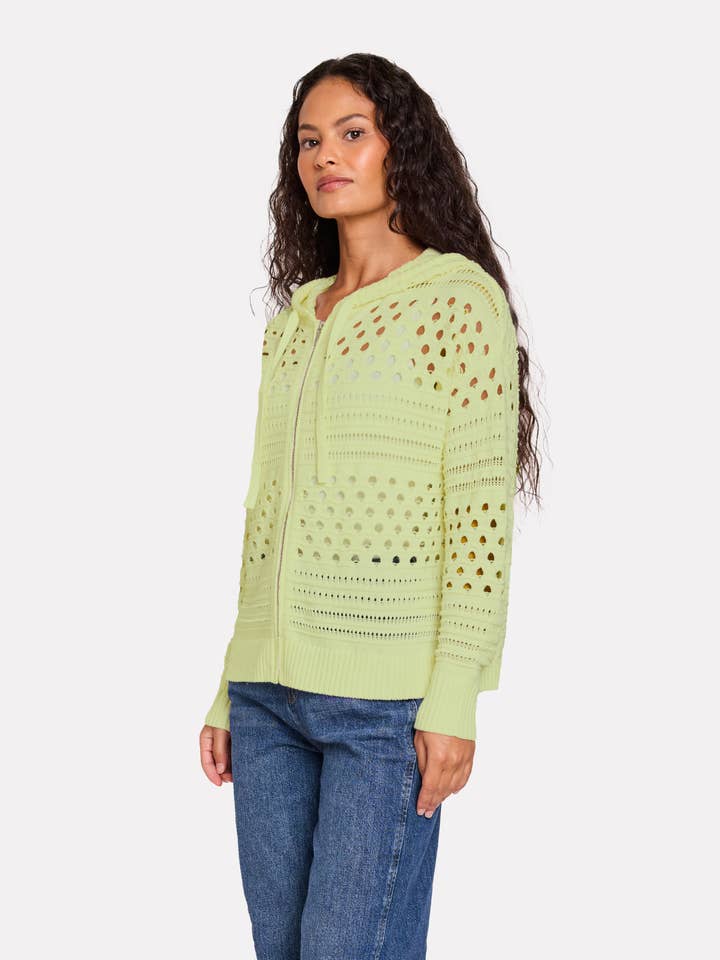 Hoodie en pointelle mélangé pour la vente par Brodie Cashmere