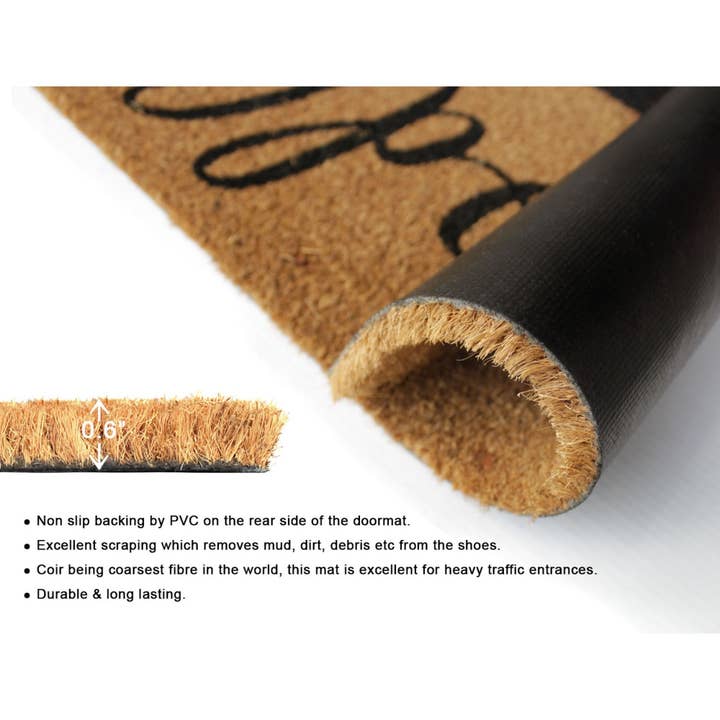 RugSmith - Venta al por mayor Felpudo - Felpudo RugSmith Hello Goodbye reverso negro, 24 x 36 pulgadas3