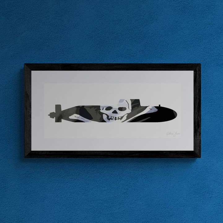 Astute Class U-Boot Jolly Roger Print für den Großhandel von Gillian Jones Designs