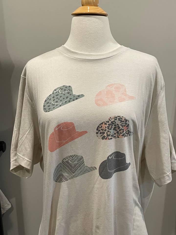 KMR and Company - Wholesale Screen Printed T-Shirt - Women's - Cowboy Hats Graphic T-Shirt