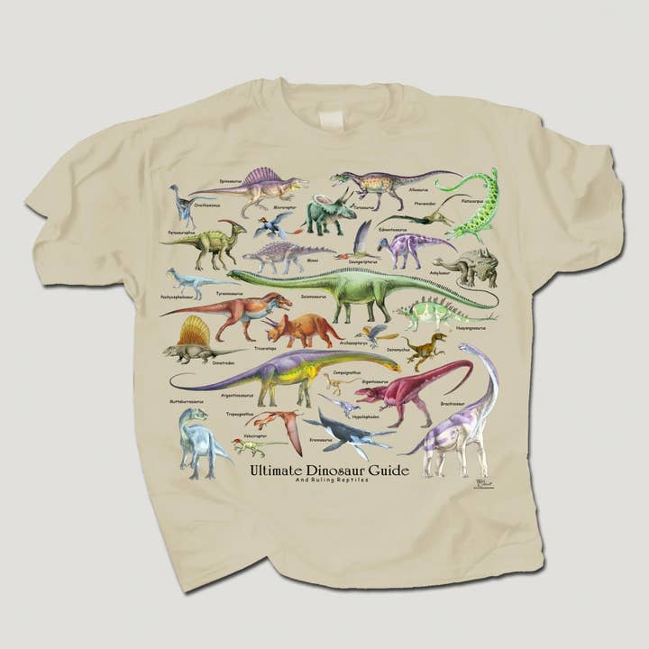 Ultimate Dinosaur Guide 100% HW Cotton Youth T-shirt for wholesale by Atlas Screen Printing