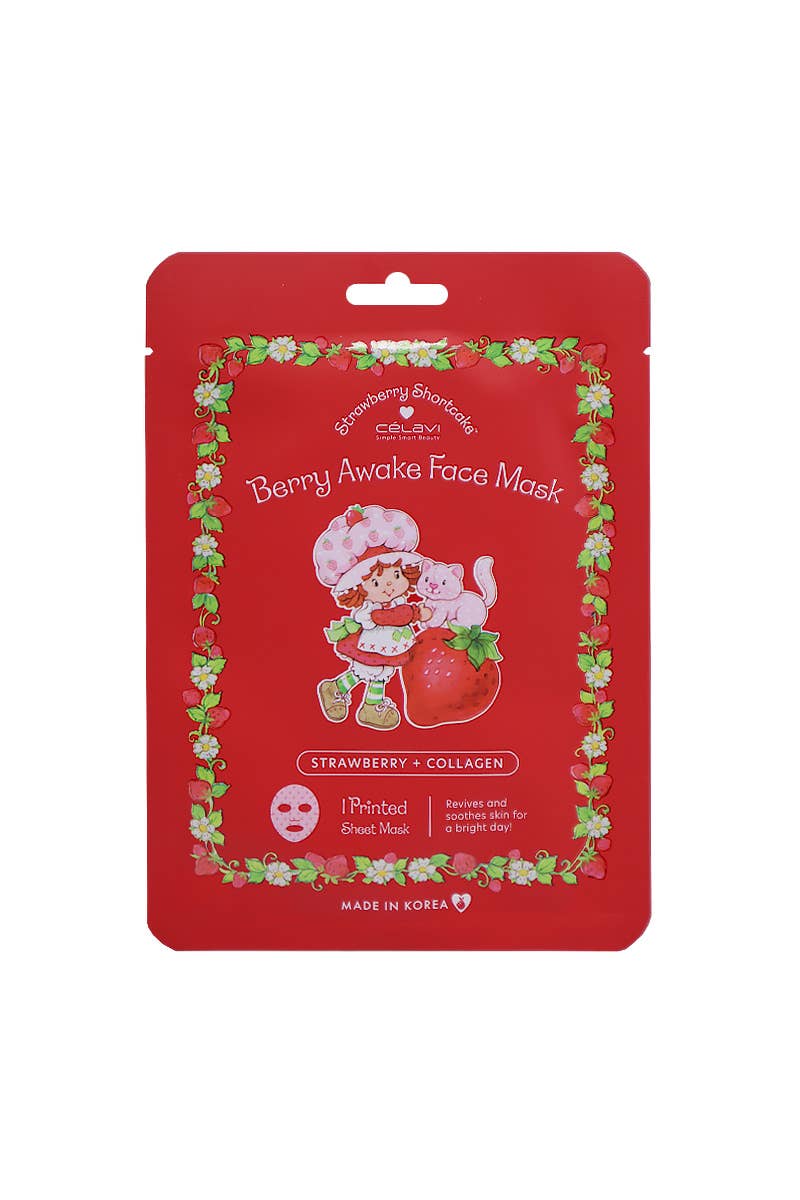 PINEAPPLE Beauty - Wholesale Skincare Face Mask - Celavi SS45542 Strawberry + Collagen 5 Sheet Mask Set - 1set5