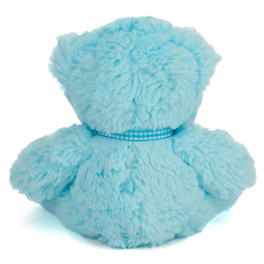 Plushland - Vente Peluche – enfant et bébé - Ours en peluche bébé garçon & bébé fille de 9″ | Ours avec ruban rose & bleu5