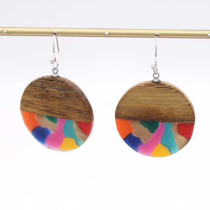 Boucles d'oreilles multicolores Paloma pour la vente par Sylca Designs