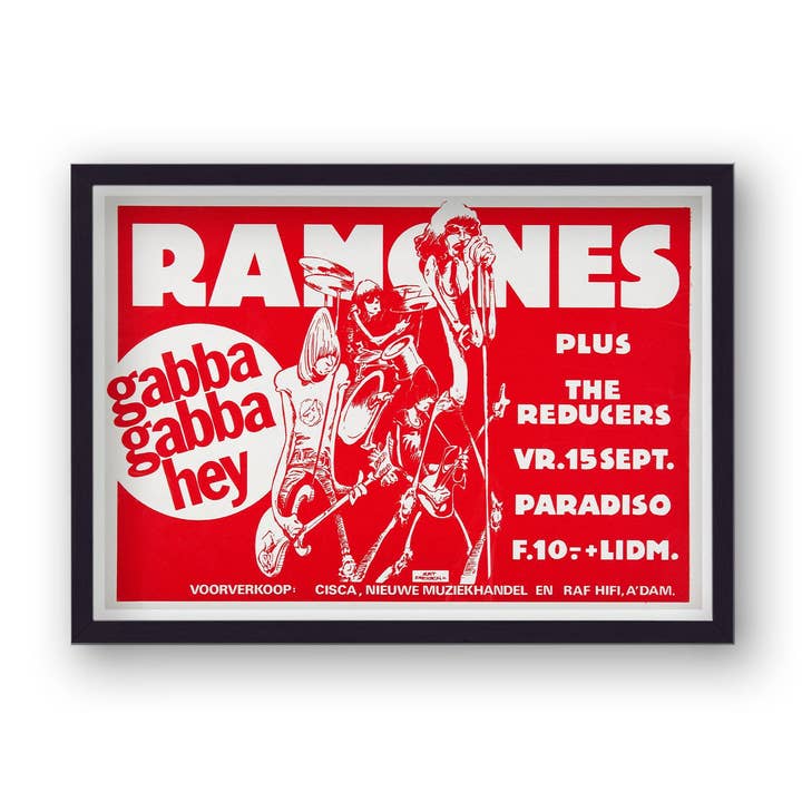 Lámina artística de música vintage The Ramones Paradiso Amsterdam para venta al por mayor de Gallery Print and Art