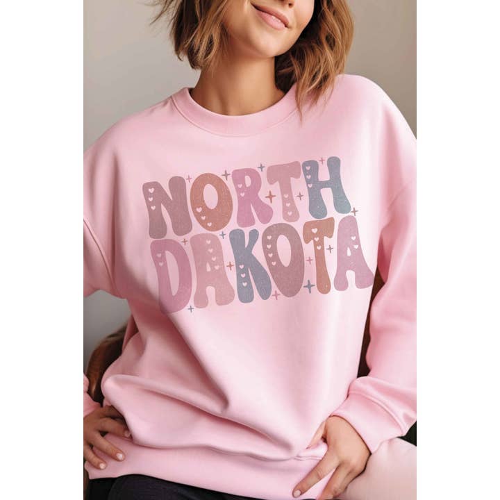 Sudadera Gráfica RETRO NORTH DAKOTA para venta al por mayor de A. BLUSH CO