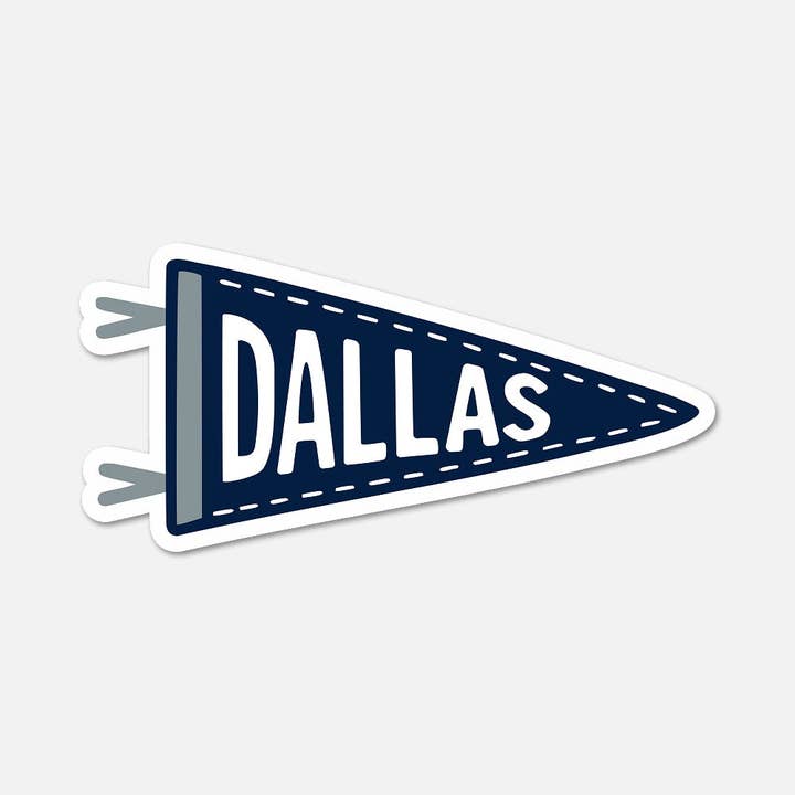 Dallas Football Pennant Sticker for wholesale by Footnotes