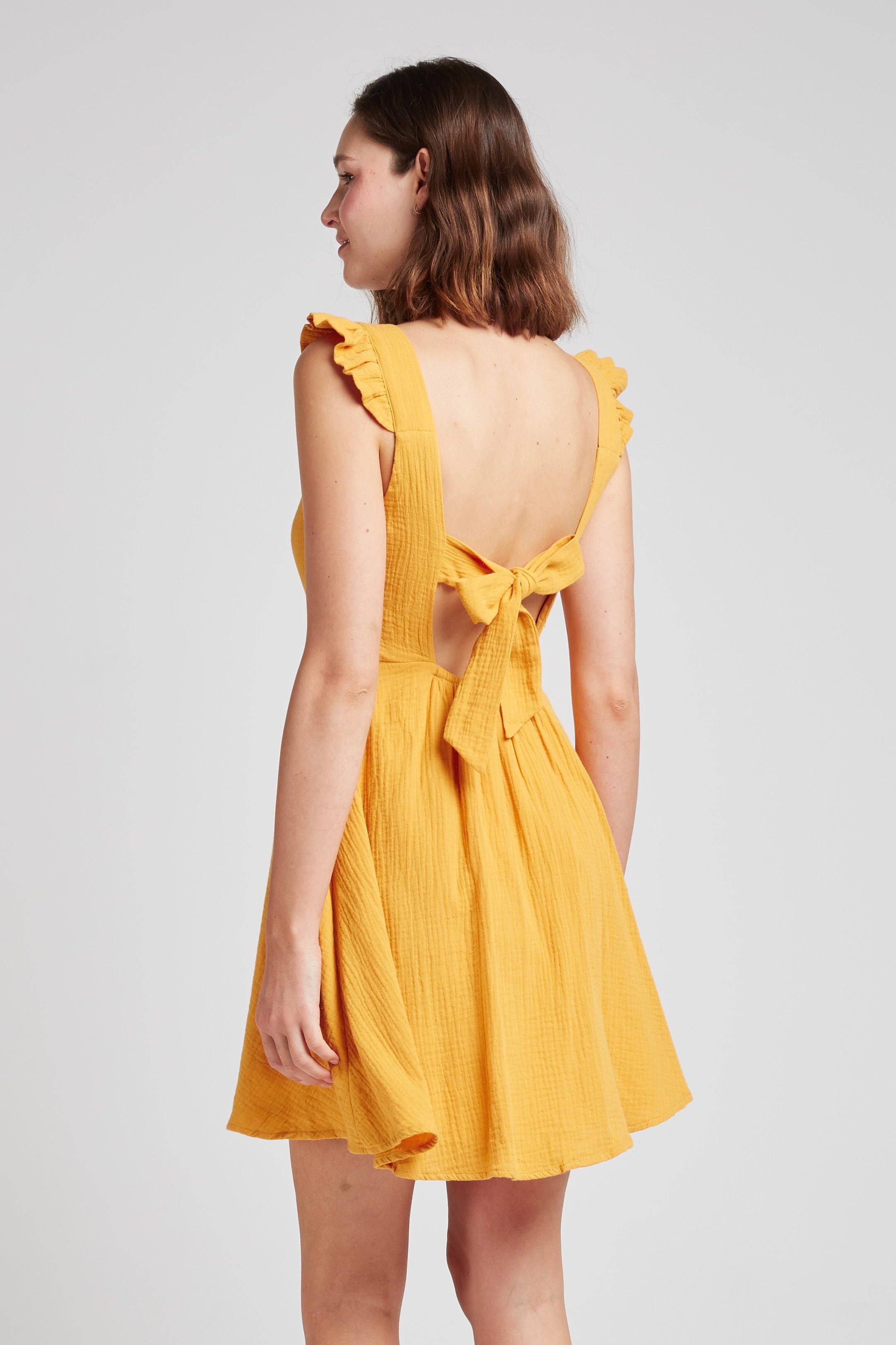 Andy & Lucy - Wholesale Dress - Women's - LILYAN - Ruffled cotton gauze dress11