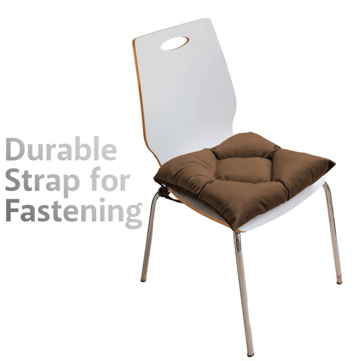 CASASRO - Venta al por mayor Cojines para sillas - CASASRO® Cojines para sillas de comedor | Juego de 4 de 40x40 cm | Tela de terciopelo suave lavable en 9 colores | Cojines con lazos para sujetar15