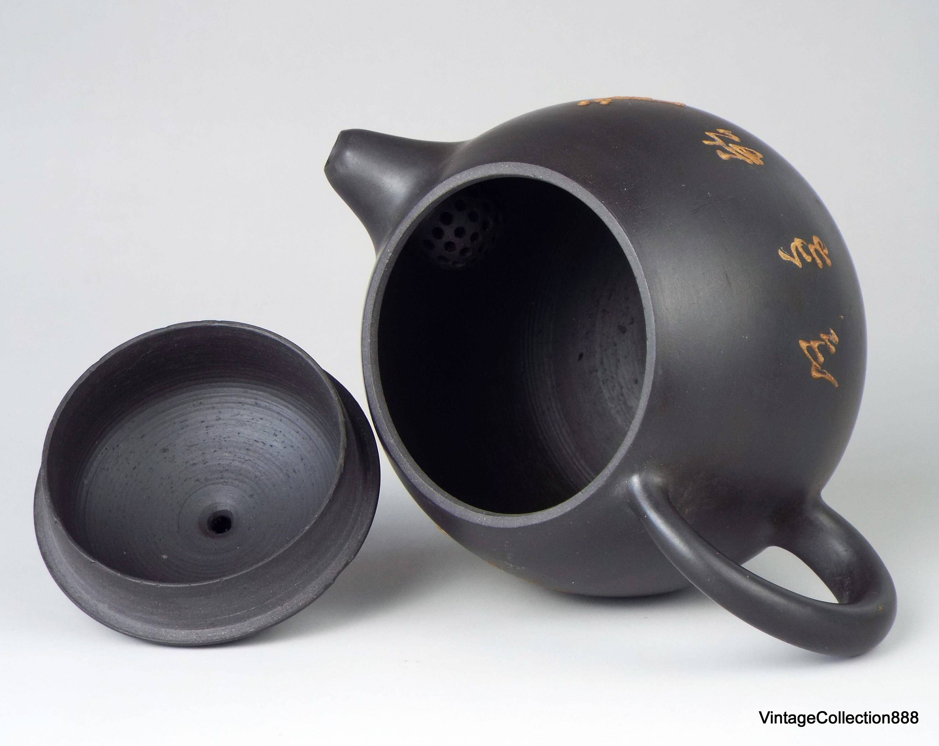 Vintagecollection888 - Wholesale Tea Pot - Vintage Clay Teapot Chinese Calligraphy Yixing Zisha8