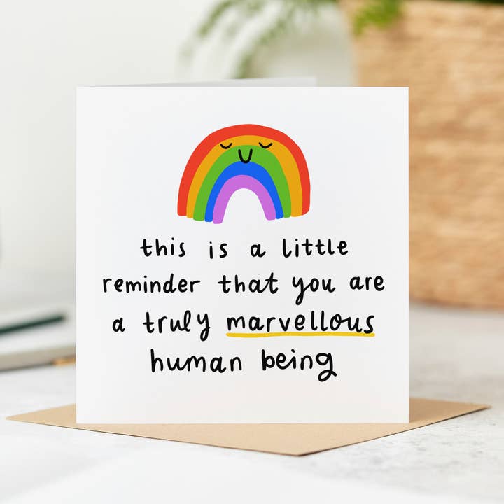 Truly Marvellous Human Being Thank You Card for wholesale by Arrow Gift Co