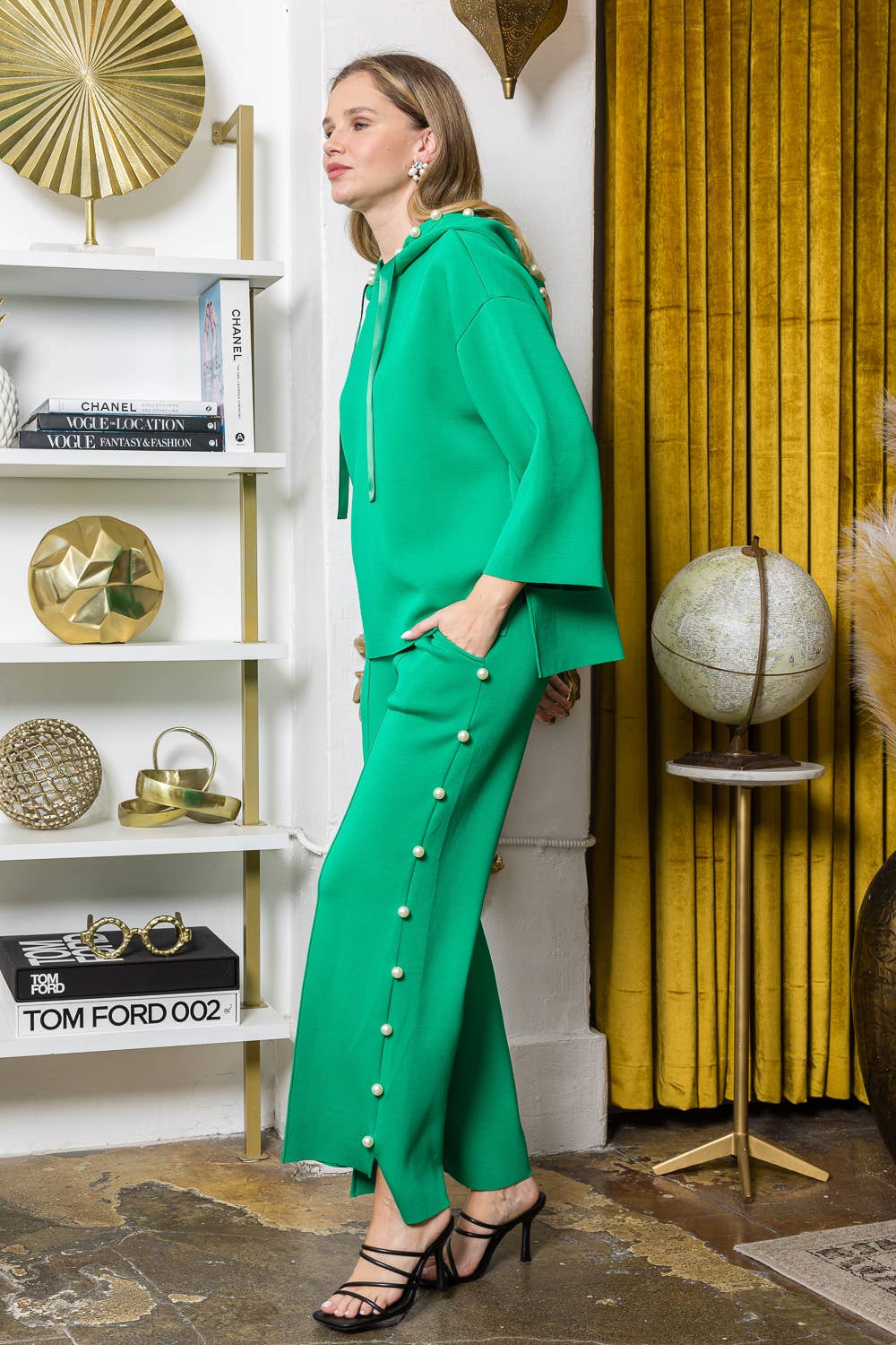 Joh Apparel – Großhandel Hose – Damen – Farrah French Scuba Pearl Lange Hose44